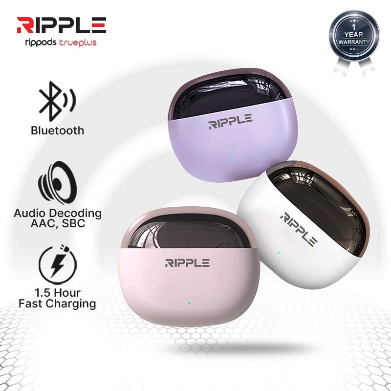 Ripple Rippods TRUE PLUS TWS Headset Bluetooth Earphone Handsfree Wireless Stereo Clear Sound