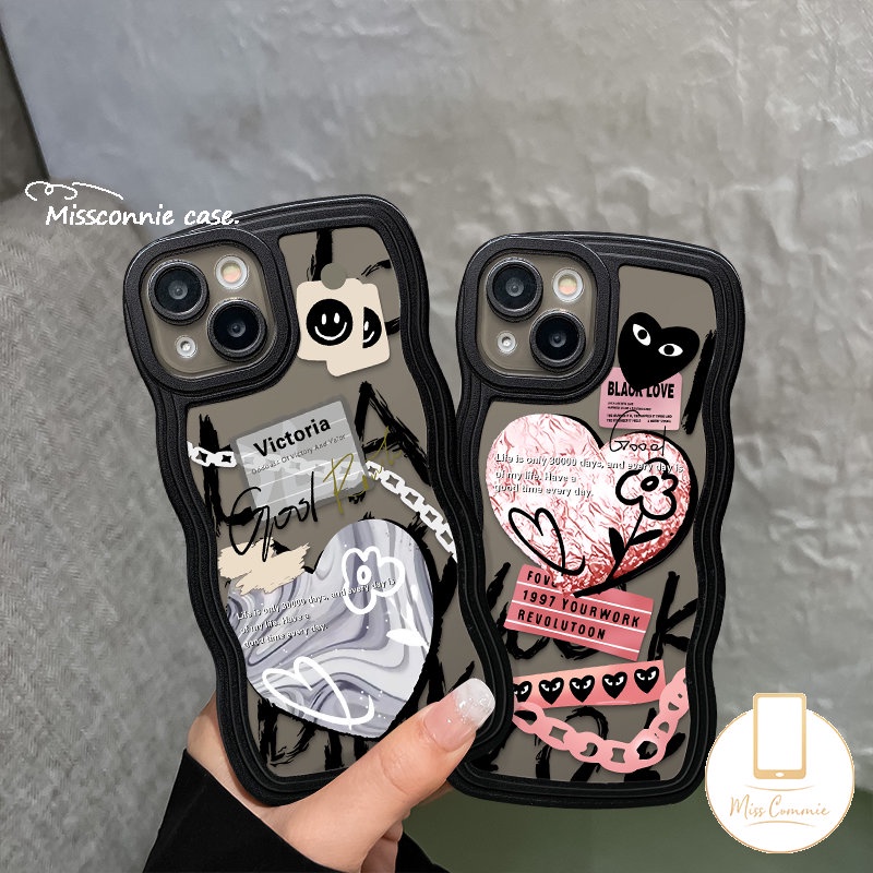 Case Samsung A03 A04 A23 A02s A20s A50 A14 A04E A53 A12 A04s A03s A13 A50 A32 A52 A51 A22 A20 A31 A52s A11 A21s A33 Graffiti Love Heart Comme des Garcons Soft Flower Wavy Edge Case