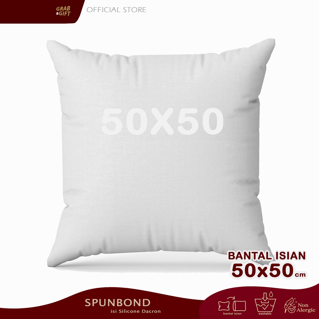 Bantal Sofa Isian Spunbond 50x50 cm Untuk Sarung Bantal Ukuran Besar 50 x 50 Grabandgift