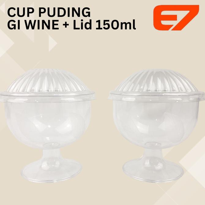 Cup Puding +Tutup 150ml Dessert Jelly Cup Gelas Pesta (420pcs)