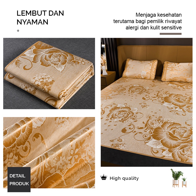 Terbaru - Matras Alas Kasur Kekinian Motif Cantik Adem dan Sejuk &amp; Elegan Aesthetic Mewah Berkualitas Tinggi Kualitas Premium Ukuran 160cm x 200cm - BSX2