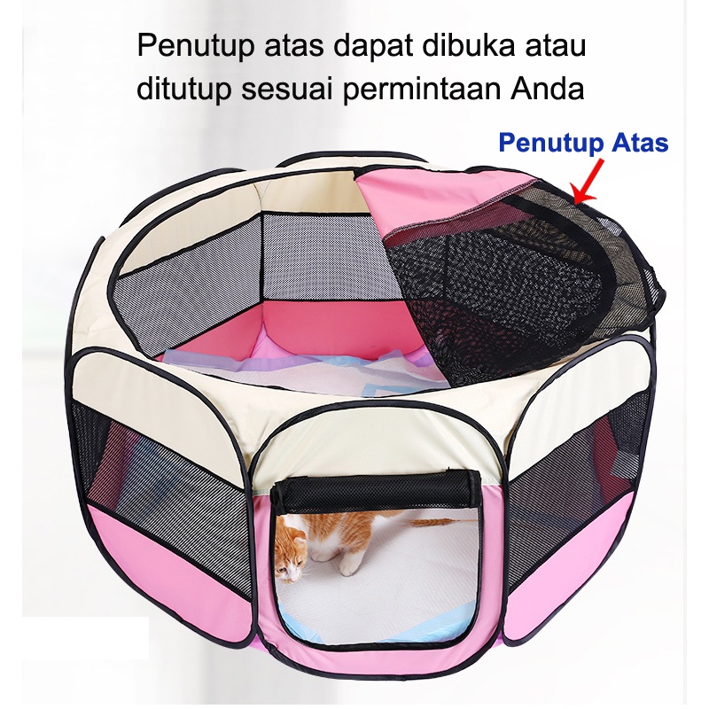 Tenda Kucing Kandang Kucing Besar Lipat Portable Rumah Kucing Kecil Untuk Melahirkan Jumbo Anjing Hewan Peliharaan Image 5