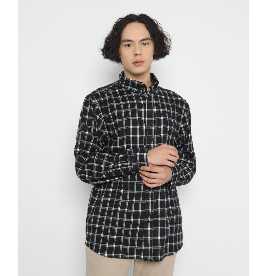 TREN TERBARU Erigo Flannel Dirk Navy