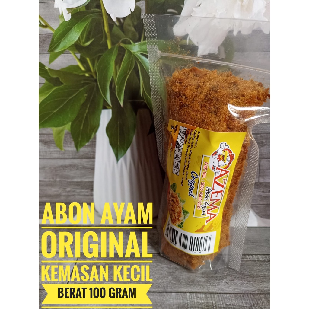 

ABON AYAM ORI AZEMA 100 GR PREMIUM 100% DAGING AYAM TANPA CAMPURAN