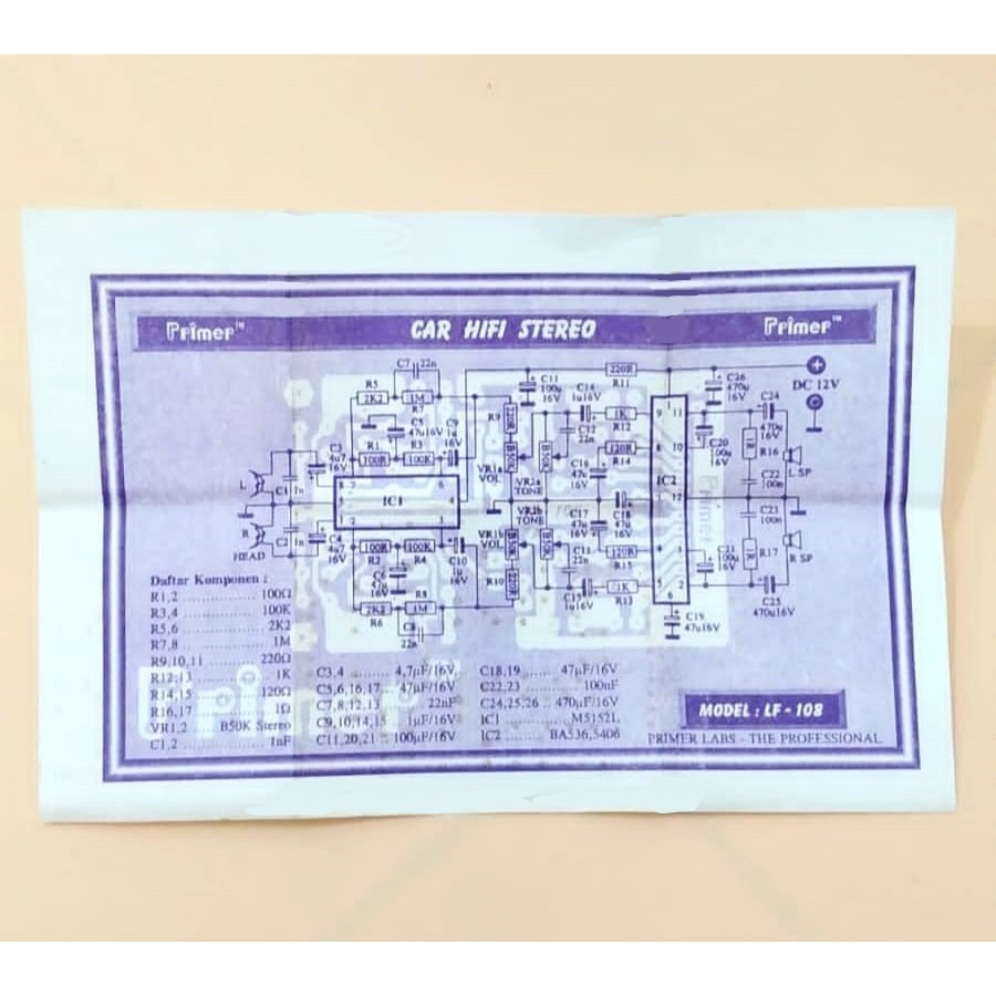 PCB Car Hifi Stereo (LF 108)