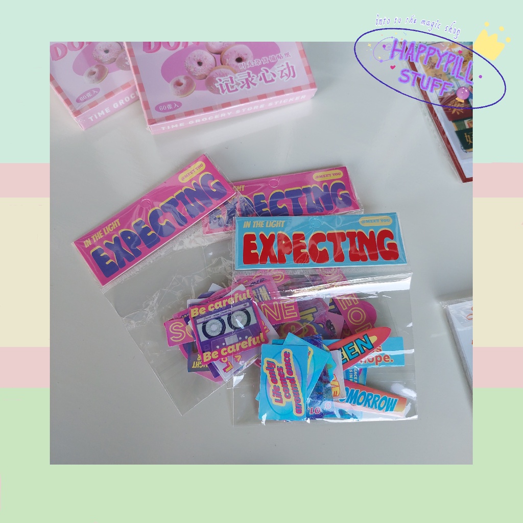 

[Happypillstuff] 30 lembar sticker korean style aesthetik for jurnaling and book diy