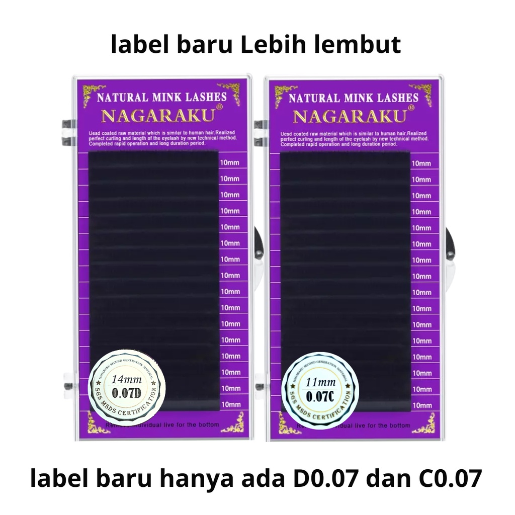 NAGARAKU C CURL BULU MATA EYELASH EXTENSION LABEL BULAT