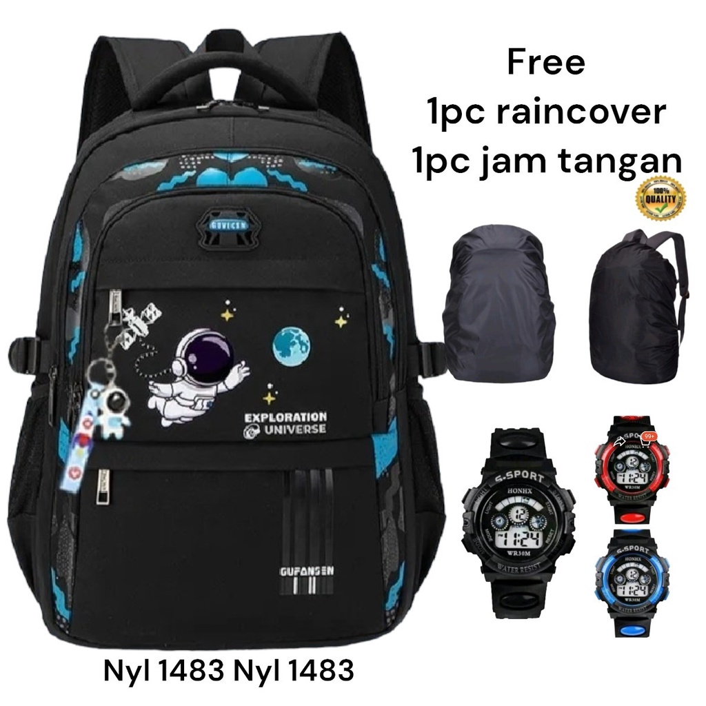 Tas Ransel Anak Laki laki Waterproof motif Astronot tas sekolah Anak TK SD SMP Ransel Import ransel tahan air kado ultah anak cowo