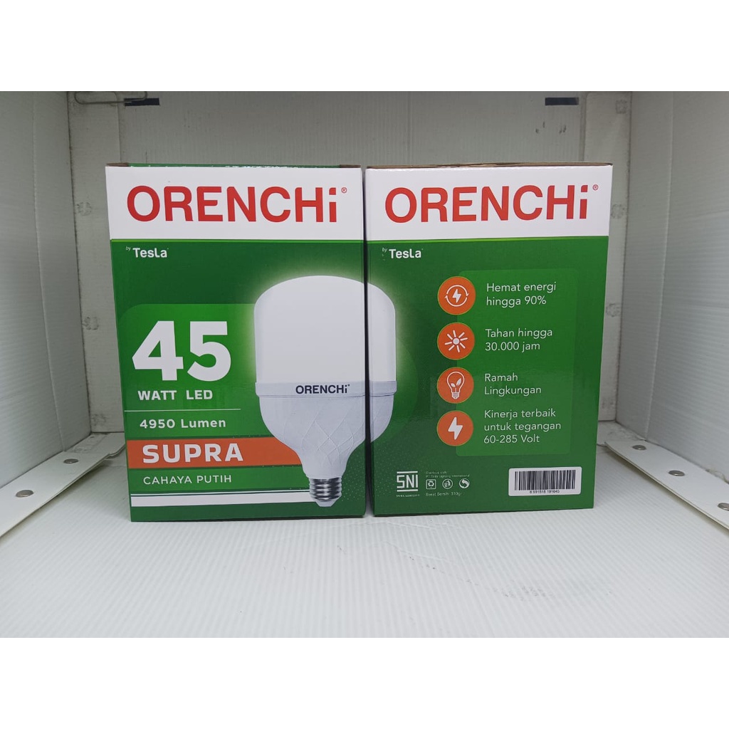 Lampu LED Orenchi Supra 45 Watt 45Watt Cahaya Putih / Lampu Murah Supra 45 W 45W SNI