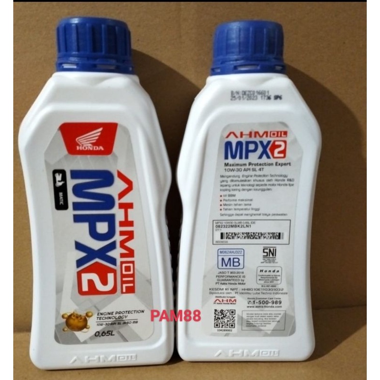 Oli Mpx2 matic..0,65 liter..harga di etalase adalah harga jual 1 btl
