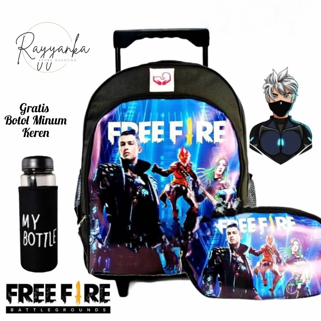 Tas Troli Anak Laki Laki Super Efeff Gratis Botol Minum Keren Untuk Anak Tk Paud Sd