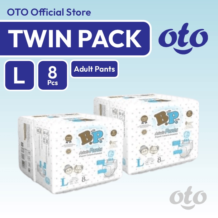 celana - pants, popok, popok dewasa,  RAK - BP Diapers Adult Pants / Popok Dewasa mdl Celana L isi 8 pcs Twin Pack