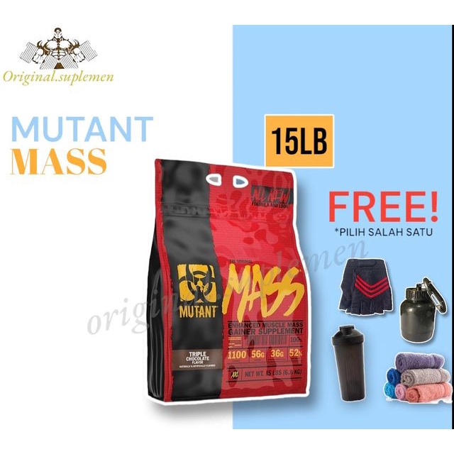 Mass Gainer Mutant Mass 15 lbs MutantMass 15lb - Weight Gainer - Coklat