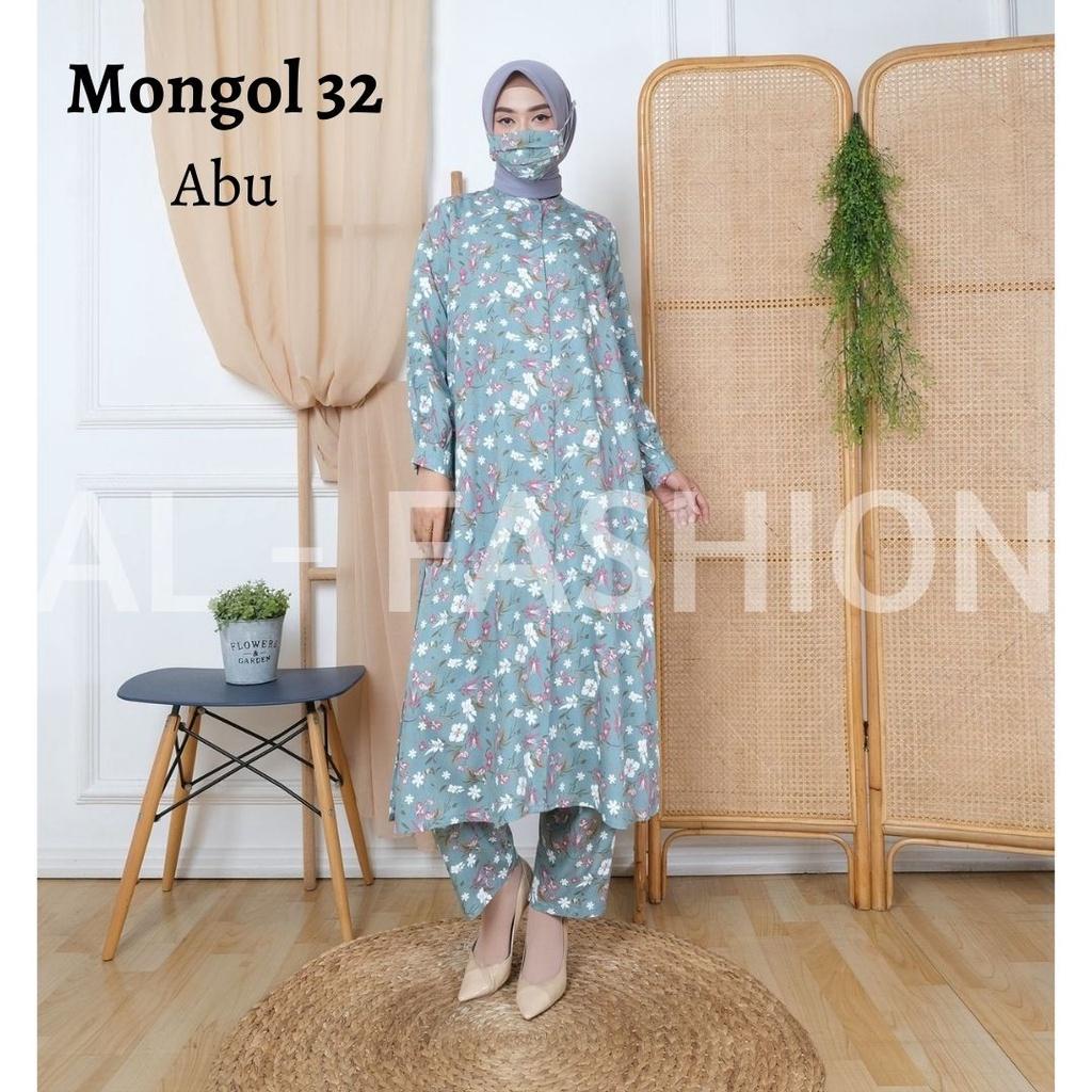 ABA agenbajuofficial - ONE SET SET CELANA+LONG TUNIK ARAB MONGOL - oneset mongol - setelan mongol - 