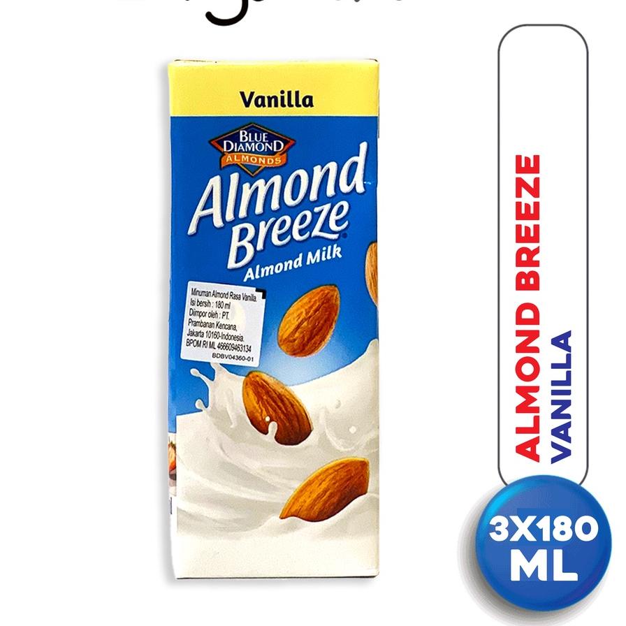 

12.12 SALE ALMOND BREEZE Almond Milk Vanilla 180 ml Susu Almond Vanila 3 PCS serbuuu !