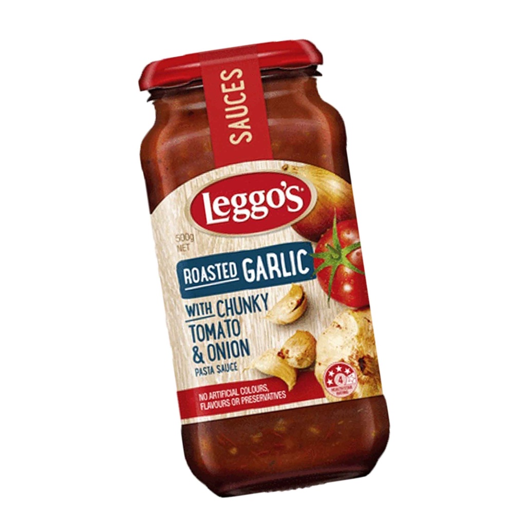 LEGGOS ROASTED GARLIC WITH CHUNKY TOMATO&amp;UNION 500g