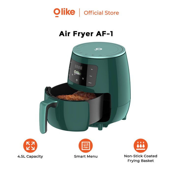 [Fryer] Olike Low Watt Digital Air Fryer Anti Lengket Kapasitas Besar [Dapur]