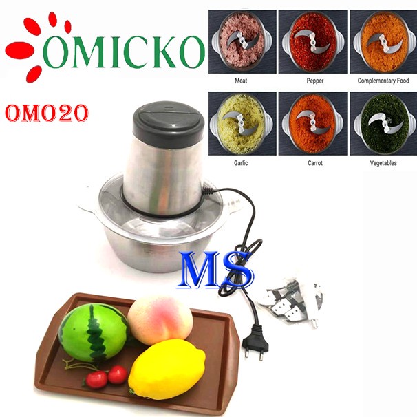 MEAT GRINDER OMICKO food chopper stenlis steel 2 liter