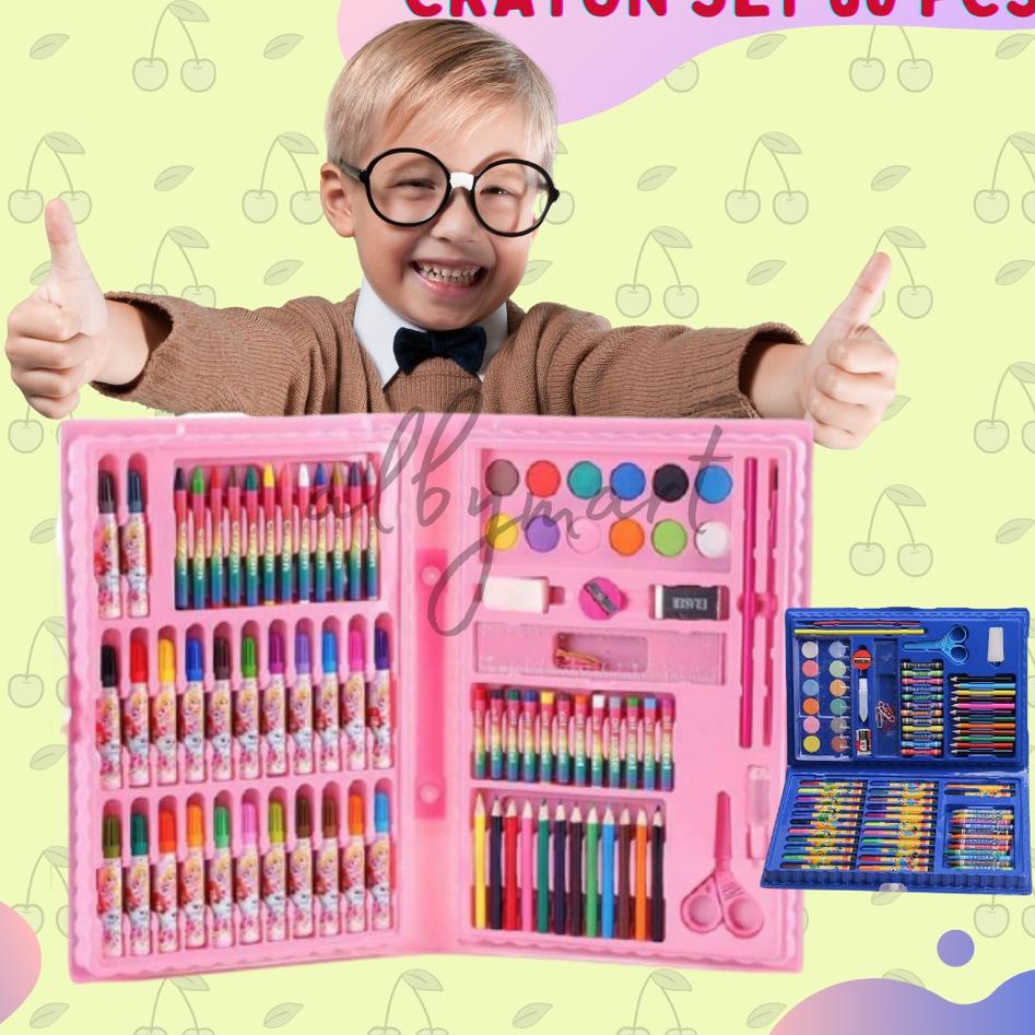

✨New✨ Colouring Set 86 pcs Pensil Warna Crayon set Stationary Kado anak 