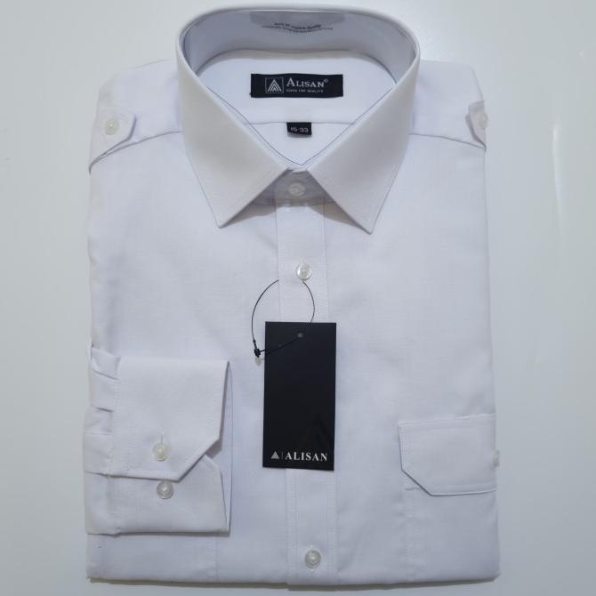 Baju Kemeja putih alisan pangkat / pilot panjang kantong 2 ...