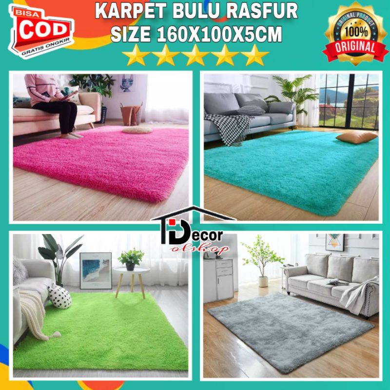 Karpet bulu uk 160x100x5cm