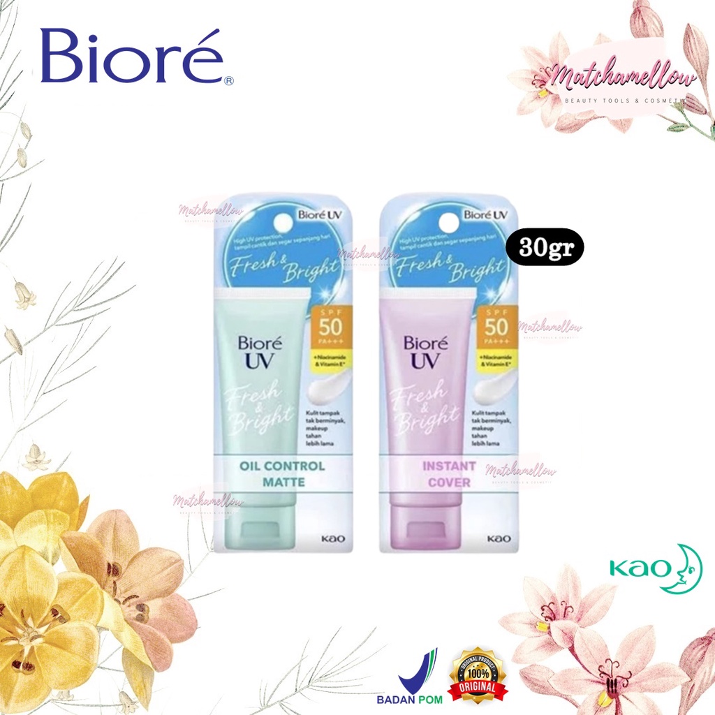 ❄️MATCHA❄️BIORE UV FRESH &amp; BRIGHT SUNSCREEN - INSTAN COVER OIL CONTROL SPF50 PA+