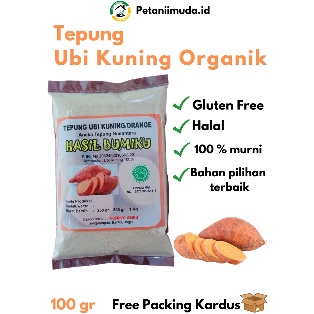 

Tepung MPASI Organik Ubi Kuning/Tepung Ubi Kuning Organik kemasan 100 gram/Yellow Yam Powder/Yellow Yam Flour/Bubuk Ubi Kuning kemasan 100 gram/Ubi Kuning bubuk kemasan 100 gram/Tepung Ubi Jalar Kuning kemasan 100 gram/Tepung Ubi Orange kemasan 100 gram