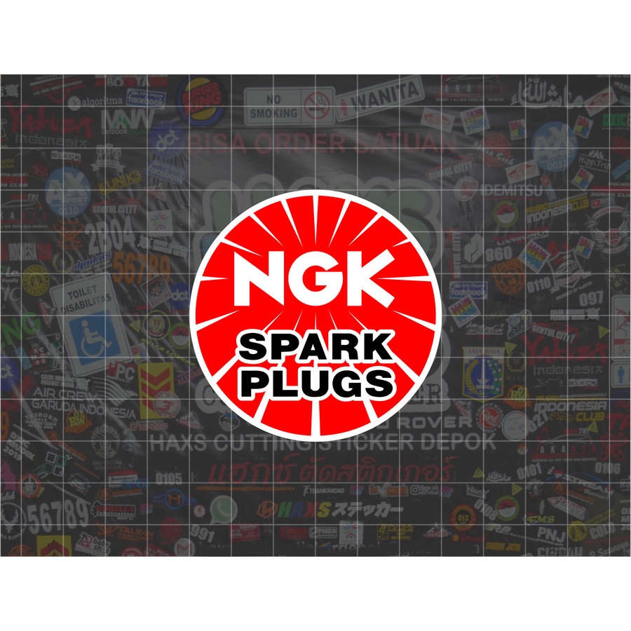 Cutting Sticker NGK Lingkaran Ukuran 6 Cm Untuk Motor Mobil