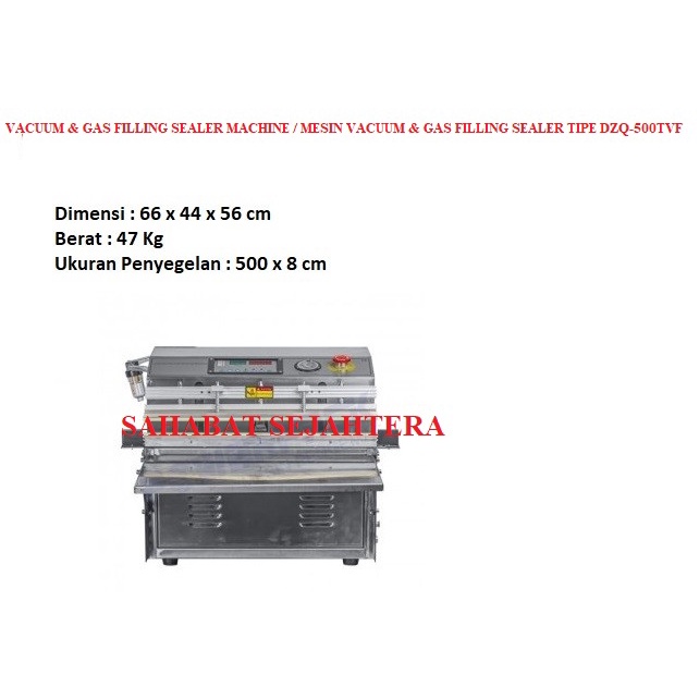 Vacuum and Gas Filling Sealer Machine / Mesin Vacuum & Gas Filling Selaer TIPE DZQ-500TVF / DZQ 500T