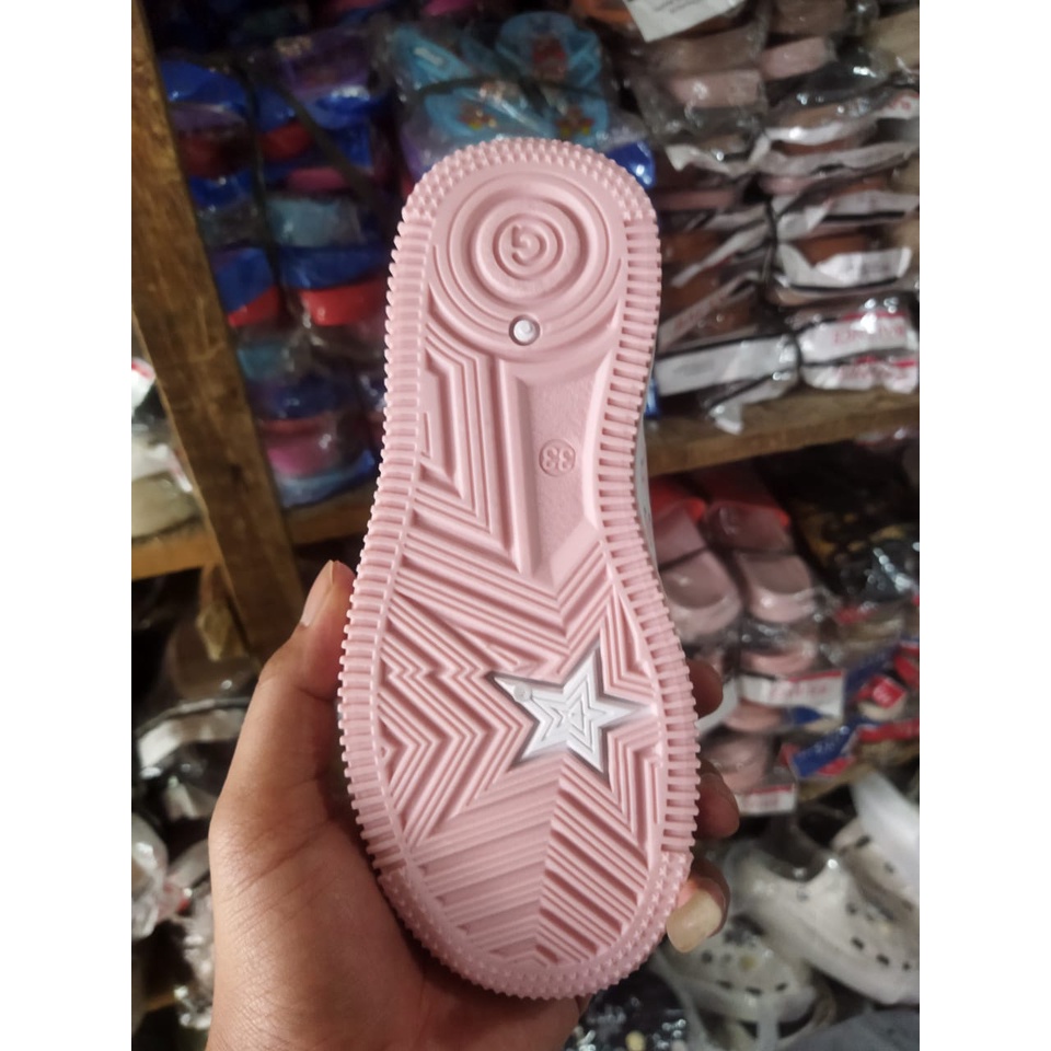 sepatu sneakers anak perempuan viral import B-D9 (26-37) model sport termurah