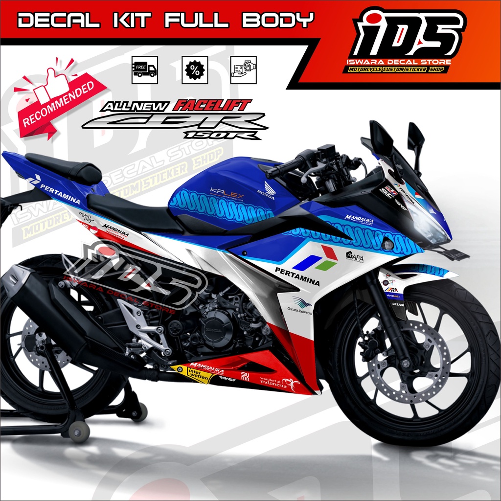 Stiker Decal Cbr 150R Facelift Full Body Variasi Striping Cbr 150R facelift Mandalika