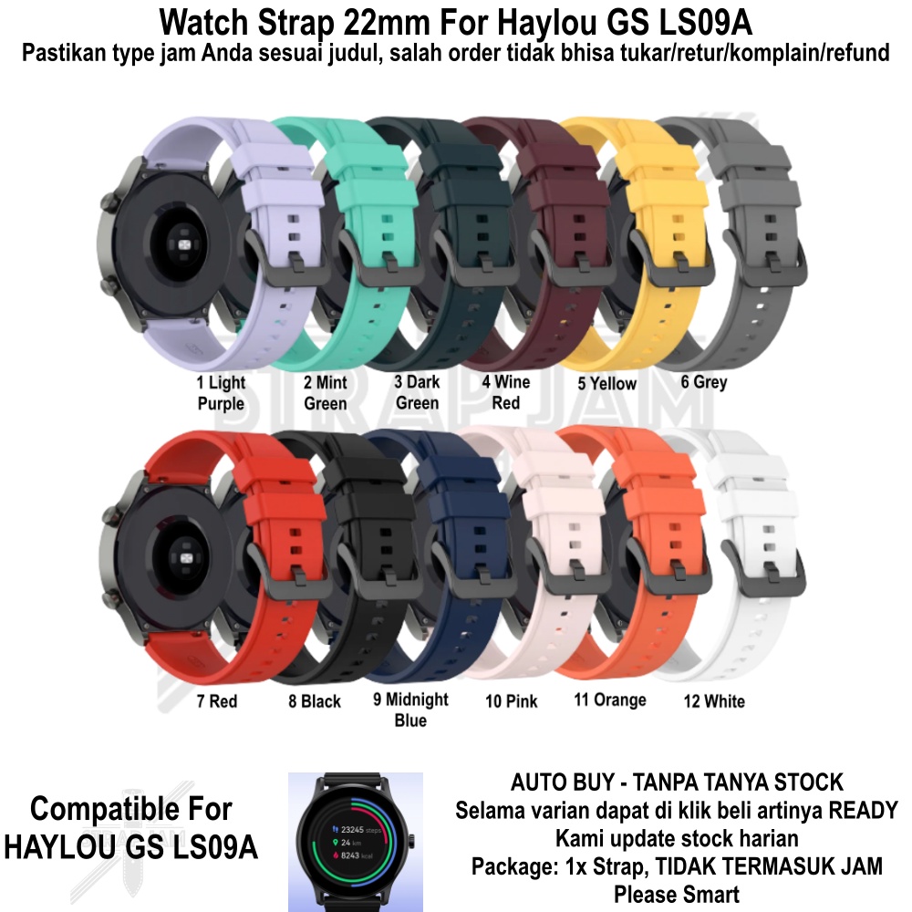 T2P Strap 22mm Untuk Haylou GS LS09A - Tali Jam Tangan Pin Quick Release