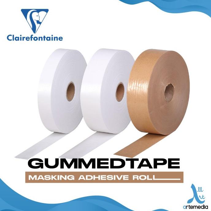 Lakban Air Clairefontaine Gummed Kraft Tape Masking Adhesive Roll