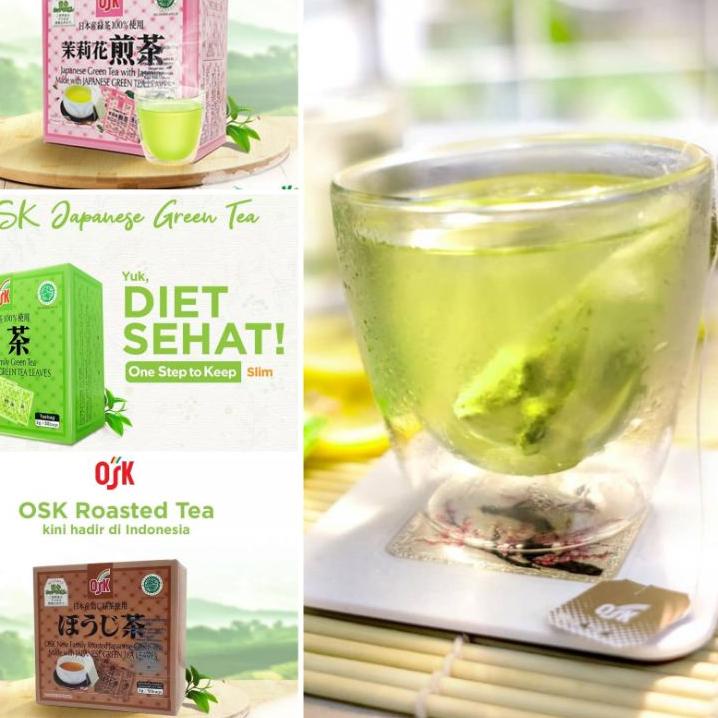 

☼ OSK Teh Hijau Jepang Gren Tea Sachet 50 Pcs Halal │ Greentea Import ◌