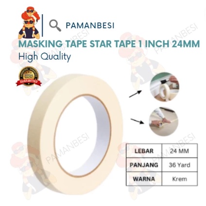 

LAKBAN KERTAS/ MASKING TAPE 1"(24 MM) MURAH!!! BEST QUALITY