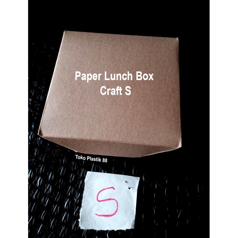 Paper Lunch Box Laminasi Kraft Coklat