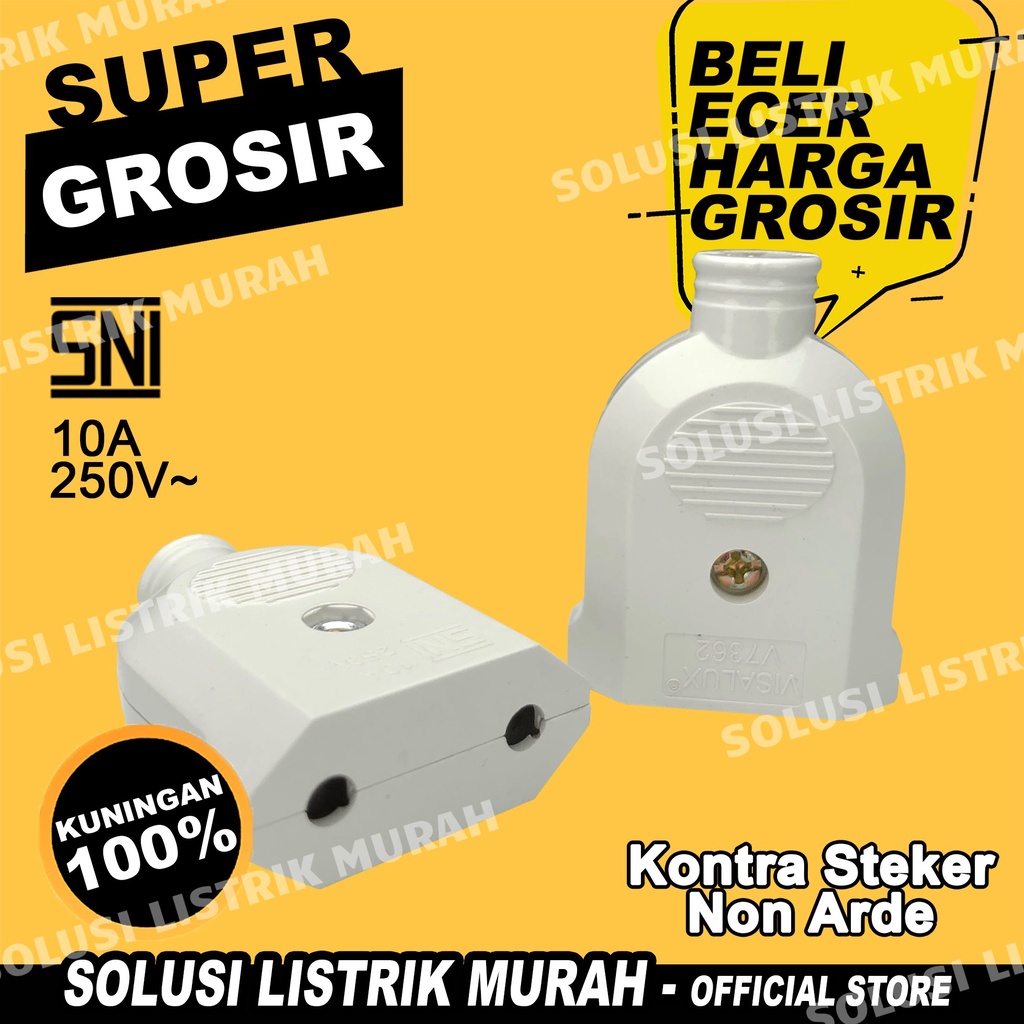 Visalux Kontra Steker SNI Colokan Gepeng / non arde
