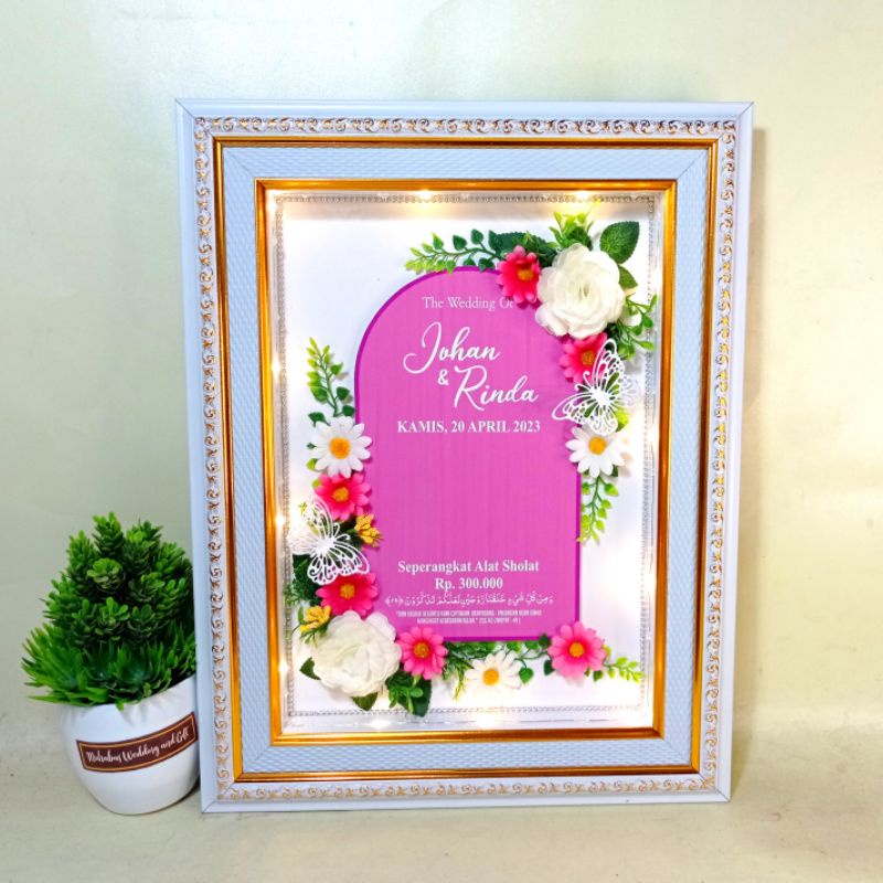 Mahar Pernikahan Rustic/ Bingkai Mahar Pernikahan/ Mahar Modern