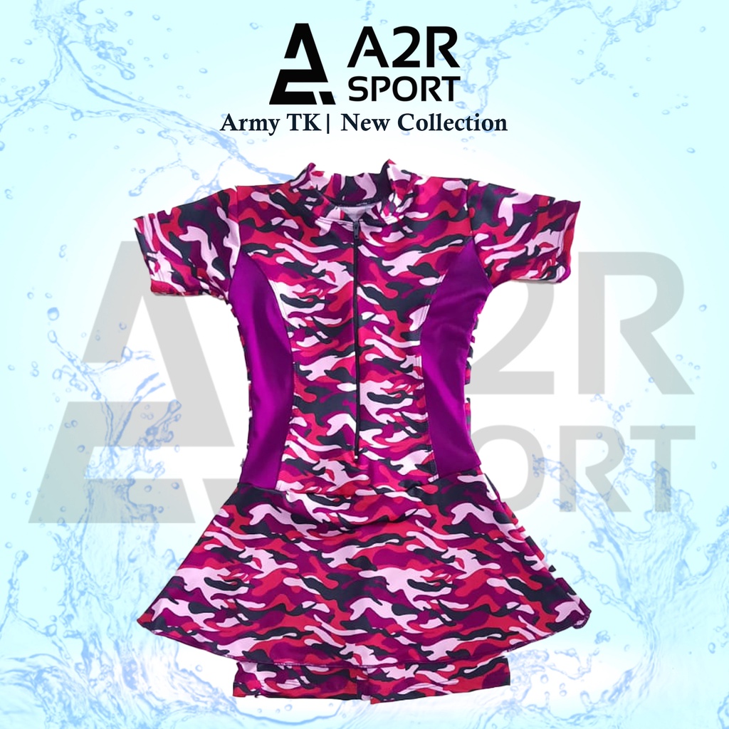 A2R Sport - Diving Rok Army TK Baju renang anak perempuan