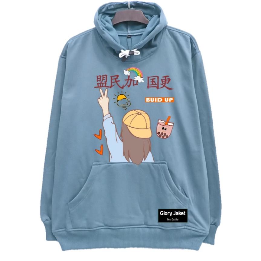 [ART. 3902] GLORIJAKET || SWEATER HOODIE WANITA BUILD UP Bisa COD