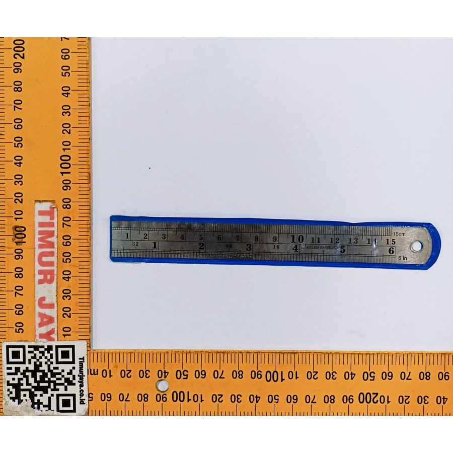 PENGGARIS BESI 15 Cm STAINLESS steel ruler sekelas joyko