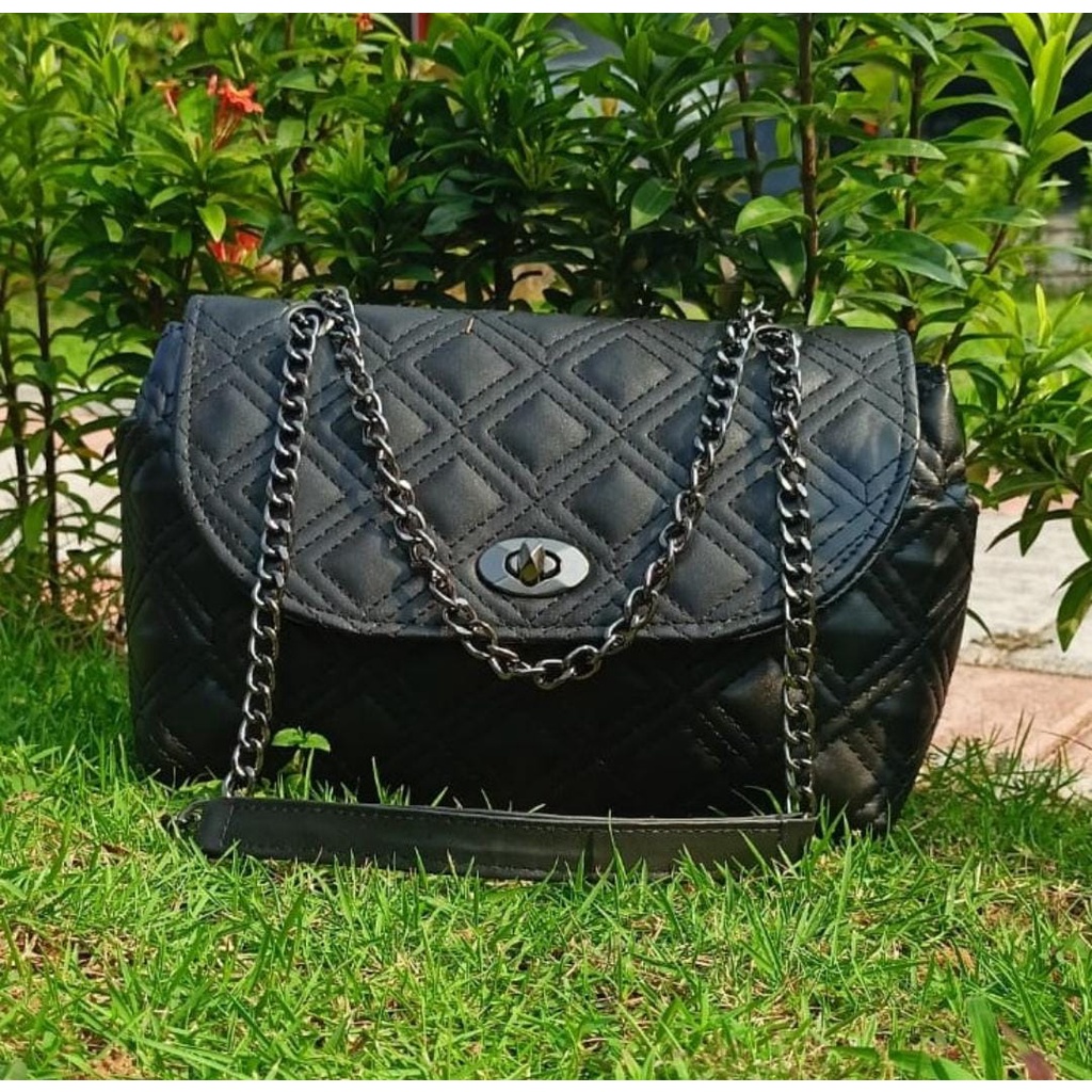 #IDH FASHION# Slingbag Wanita ELEGANT!! Tas selempang, tas bahu tali rantai ulir  wanita tas fashion tas cantik tas kekinian