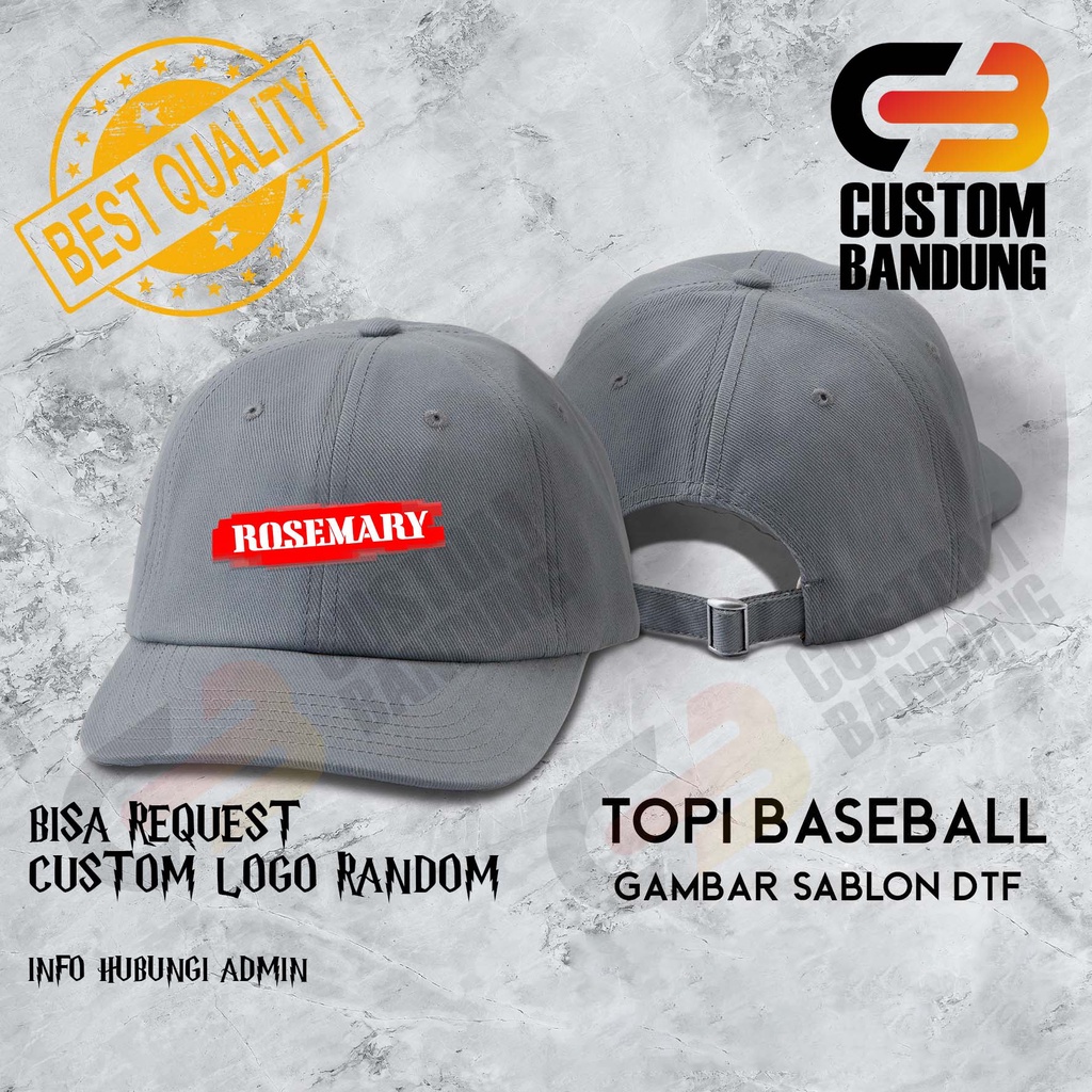 Topi Baseball  ROSEMARY Pria Wanita Topi Cap Bisa Tulis Nama Bisa COD Original High Premium Quality