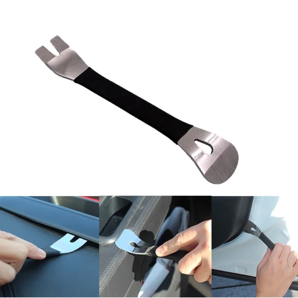 Car Trim Removal Tool Stainless Steel Durable Two End Trim Audio Panel