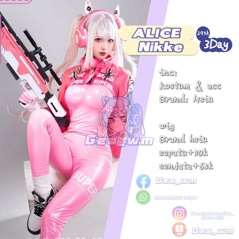 RENTAL KOSTUM COSPLAY ALICE NIKKE GAME COSPLAY ANIME