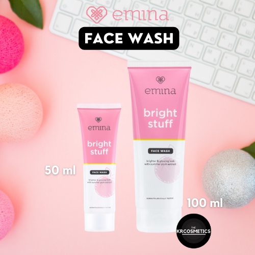 Emina Bright Stuff Face Wash Sabun cuci Muka Cerah Glowing Anti Kusam 50 100 ml