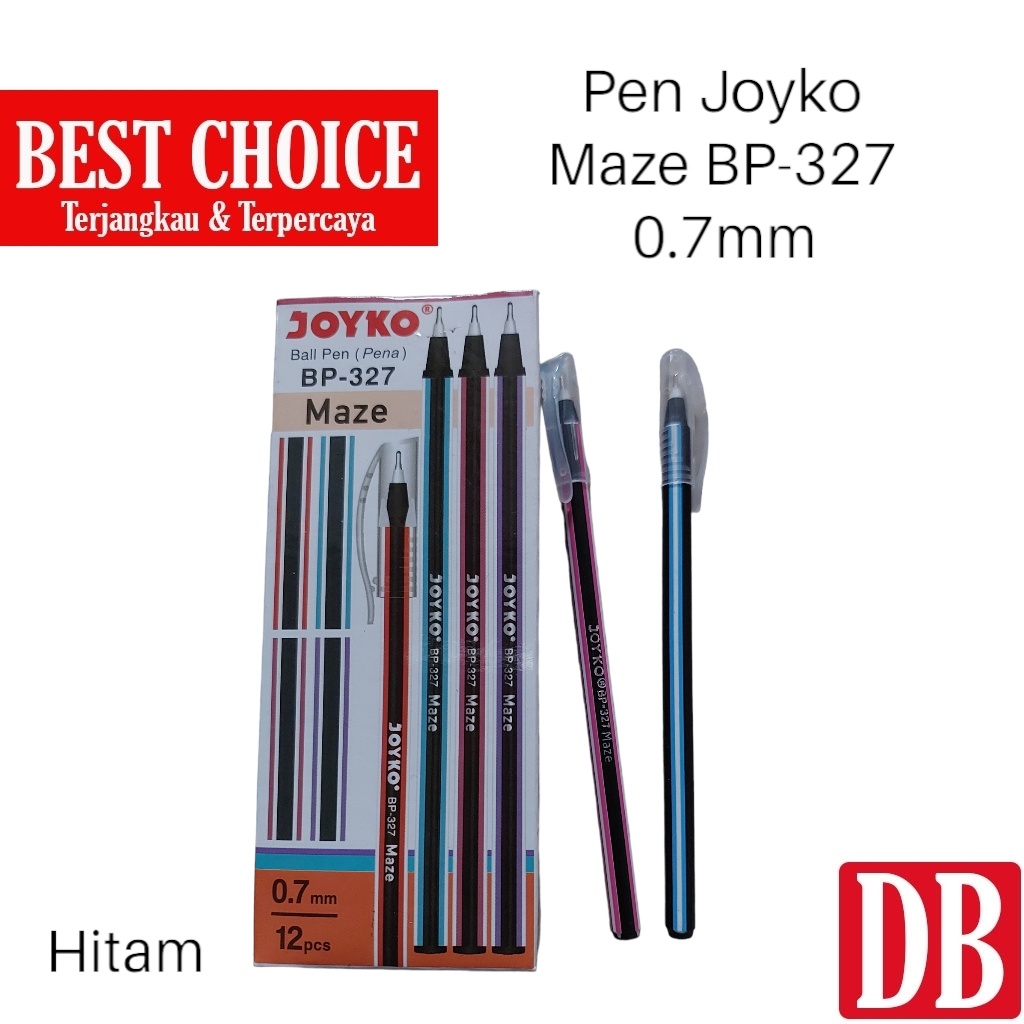 

Ballpoint / Pulpen Joyko Murah Maze 0.7mm Hitam (12pcs)