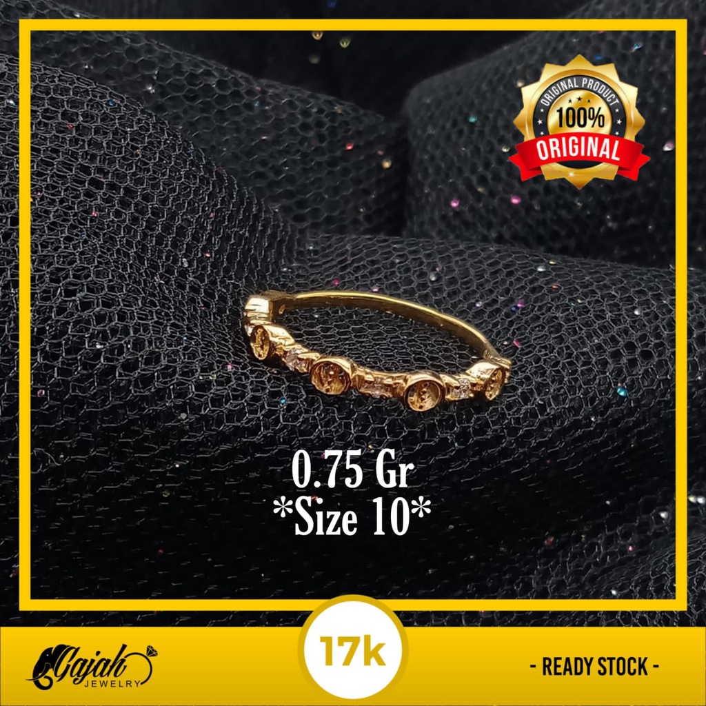Cincin Emas 17K - 0.75 Gr Kadar 750 - 4459