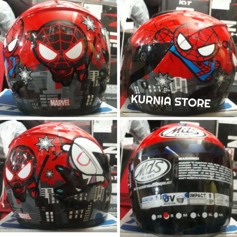 HELM ANAK ANAK SPIDERMAN HELM MDS ANAK .