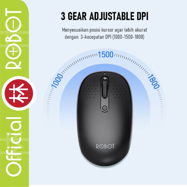 Robot M360 Mouse Bluetooth Wireless 2.4G Dual Mode Silent BT 5.0